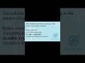 The cellular respiration occurring in the present of oxygen is called