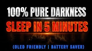 BLACK SCREEN FIREPLACE FOR SLEEPING 🔥OLED FRIENDLY & BATTERY SAVER | FIREPLACE 10 HOURS BLACK SCREEN