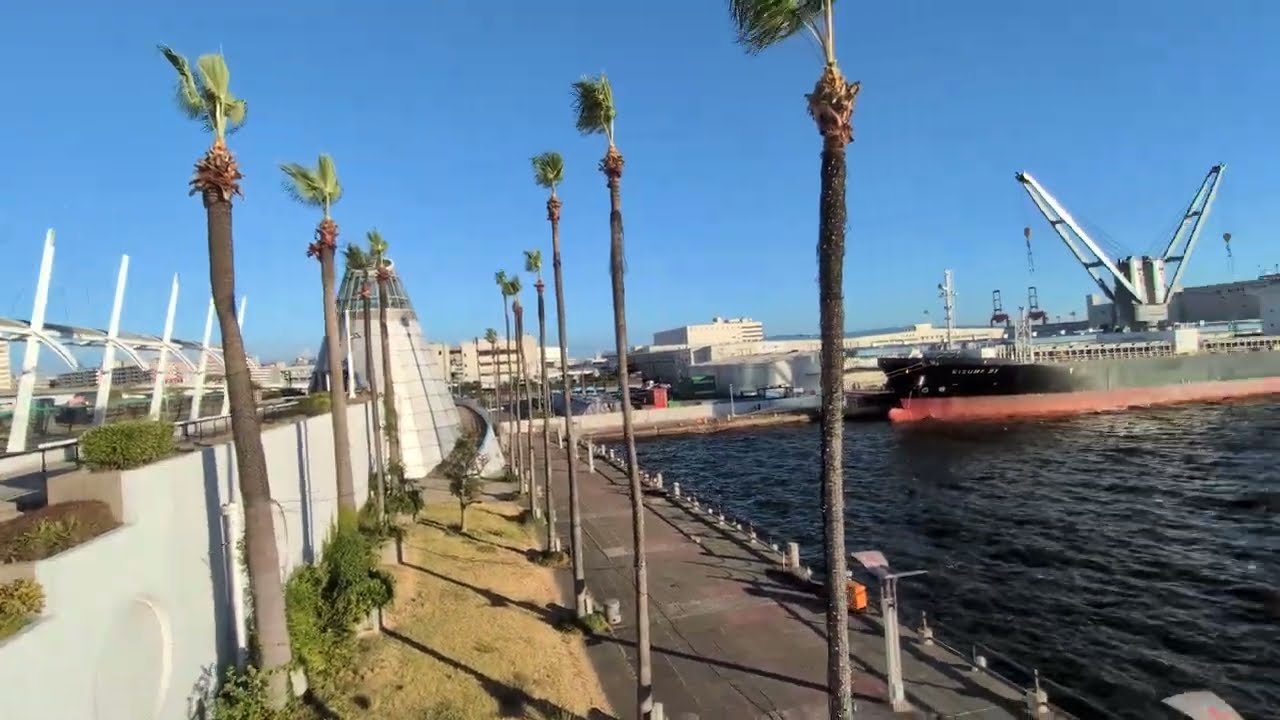 Beautiful Osaka Port Cruise Terminal & Asia Pacific Trade Center（ATC)大阪港游船游轮码头和亚洲太平洋🌏贸易中心/非常美丽的风景（7）