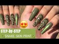 HOW TO-HAND PAINT ✍🏻🐍SNAKE SKIN PRINT🐍😍STEP BY STEP 🐍EASY