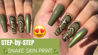 HOW TO-HAND PAINT ✍🏻🐍SNAKE SKIN PRINT🐍😍STEP BY STEP 🐍EASY