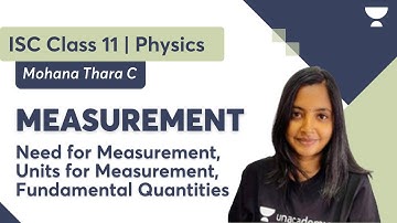 Measurement | Need for Measurement, Units for Measurement, Fundamental Quantities |  Mohana Thara C