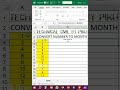 DAY 1 In Excel Numbers  Convert in Month