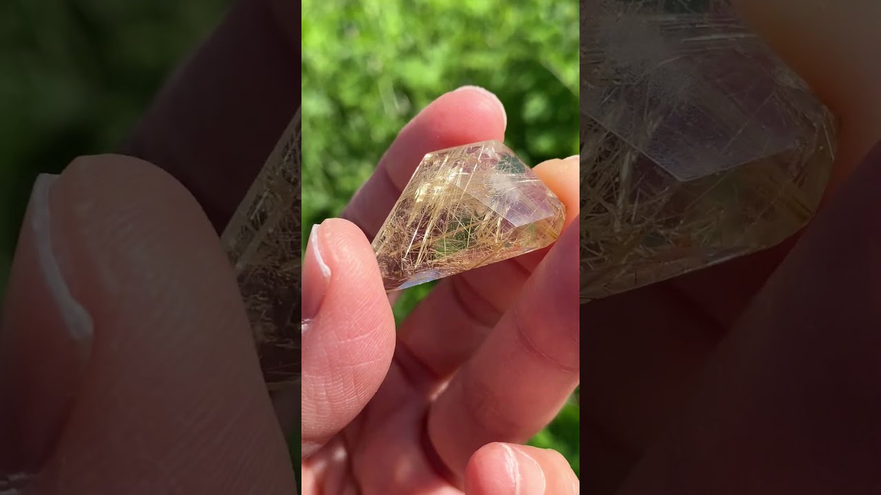 ルチルクォーツ 天然石 金針水晶 ゴールドアクセサリー