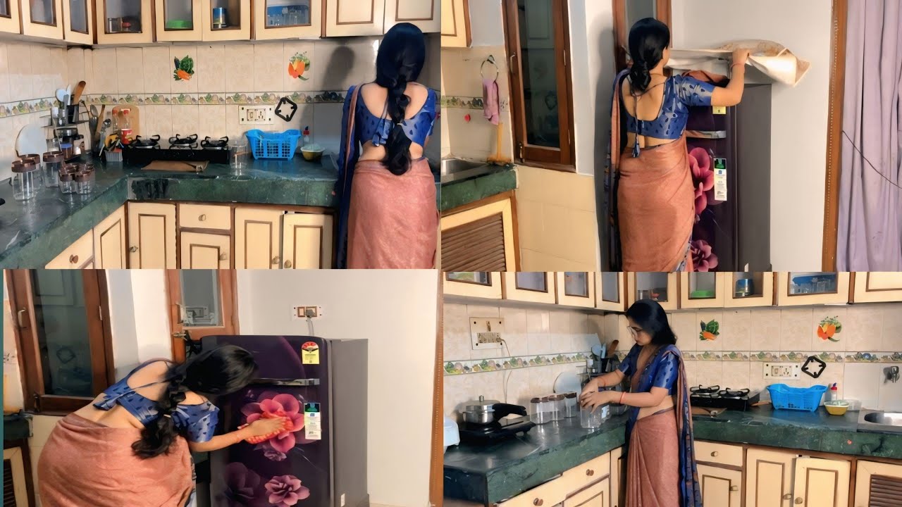 20 min me Aapne sare kaam ko kar li || Aaj  fridgeko bhi saf safai kar li || work form home routine