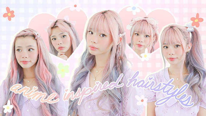 6 CUTE & EASY anime inspired hairstyles 🌸🌿 your name, utena, violet  evergarden, code geass + more! 