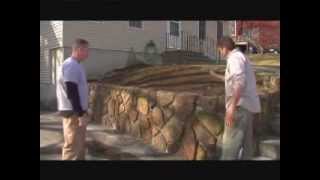 How To Build A Retaining Wall - The Stonemakers™ Method http://goo.gl/Y7Hra5 - More Information! http://www.Stonemakers.net - Check Out Our Site! Building a retaining wall from concrete in