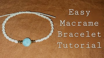 Macrame Bracelet Easy Tutorial | DIY | How to make macrame bracelets with beads | Beginner macrame