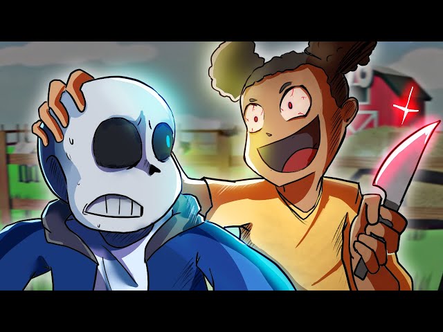 SANS vs AMANDA THE ADVENTURER (Undertale Animation) class=