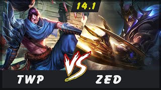 TheWanderingPro - Yasuo vs Zed MID Patch 14.1 - Yasuo Gameplay