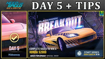NFS No Limits | Day 5 + TIPS - Honda S2000 | Breakout Event
