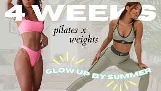 the best workout plan before summer 🥵 pilates + weights!