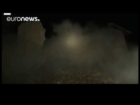 მიწისძვრის დროს ეკლესიის ნგრევის შოკისმომგველი კადრები