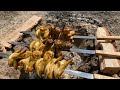 Cooking on swords in a National Forest