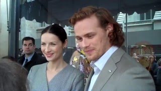 Outlander & Saks Interview with Sam Heughan and Caitriona Balfe