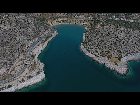 Η παραλία της Λουμπάρδας (Ν. Αττικής) ΑΝΩΘΕΝ - Aerial video by drones Dji