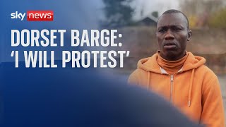 Dorset migrant barge: 'We we will protest - I won't move' screenshot 5