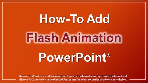 How to Add Flash Animation in PowerPoint