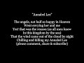 ANNABEL LEE Edgar Allan Poe Song poem poetry Lyrics Words text trending sing along music