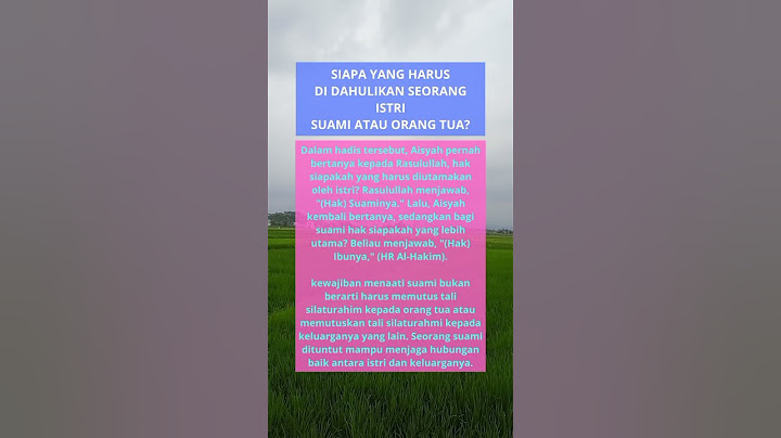 ANTARA SUAMI DAN ORANG TUA
