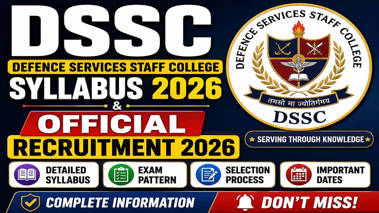DSSC Syllabus 2026 and Official Recruitment 2026, DSSC MTS Syllabus PDF ...