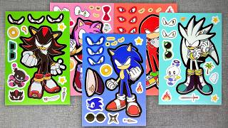 💙Paper DIY💙 Sonic Hedgehog 3 DIY Face Stickers Activity with Make Sonic, Tails, Knuckles & Shadow! screenshot 2