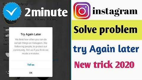 How to remove action blocked on instagram | Try again latter instagram solve 200% | New trick