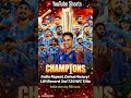 Champions | India | T20s | #shorts #shortsfeed #ytshorts #youtubeshorts #cricket #cricketnews #yt