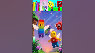 Sprunki-OC Blockie 72 X Alphabet P X Lego X Number Block 1 are flying through wings #sprunki