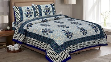 Beautiful Floral Print Bed Sheets For Retail Business| Bedsheet Manufacturer | Jaipur Wholesaler