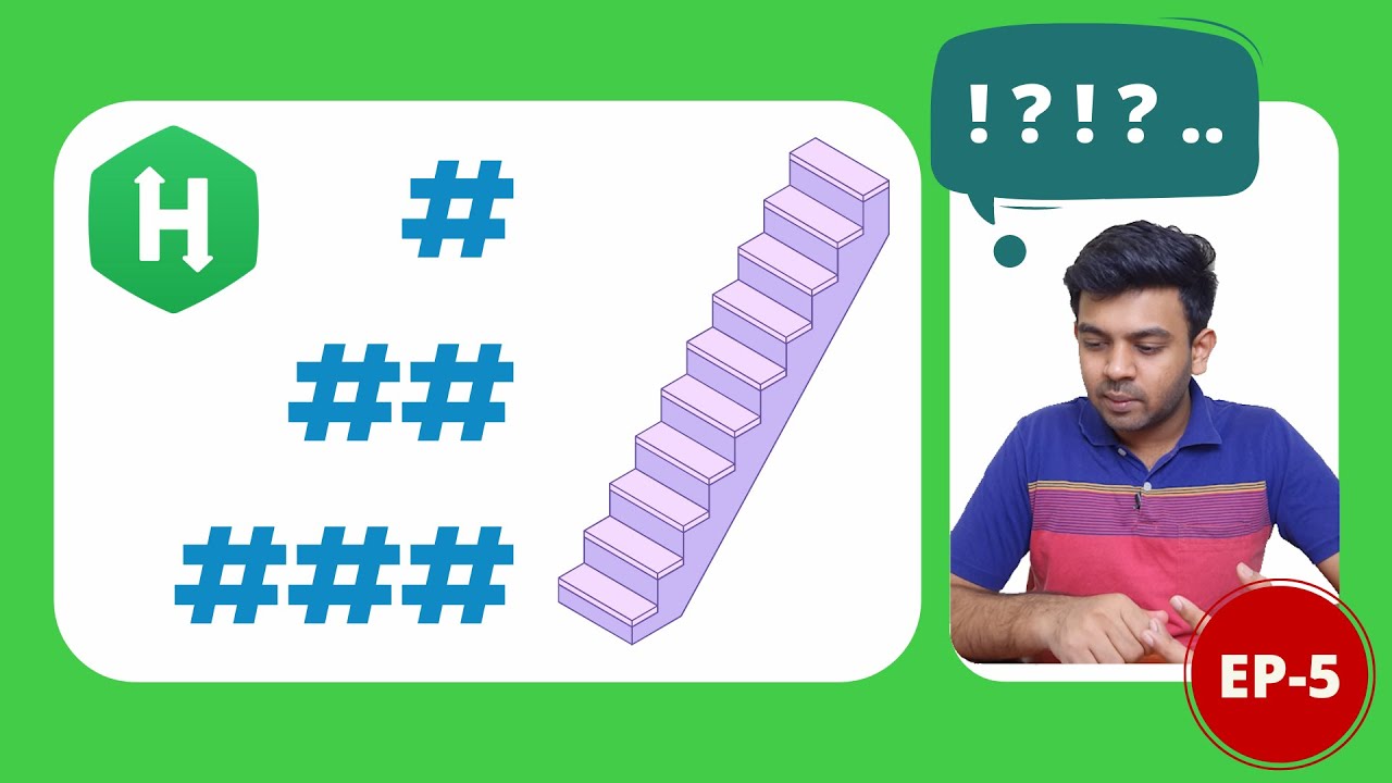 Staircase | HackerRank Problem Solving | Ep-5 | English | code io - YouTube