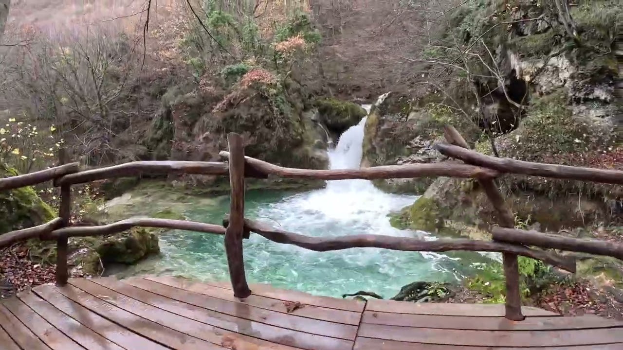 Autumn Rain at Nacedero del Urederra 4K | Cinematic Nature Sounds