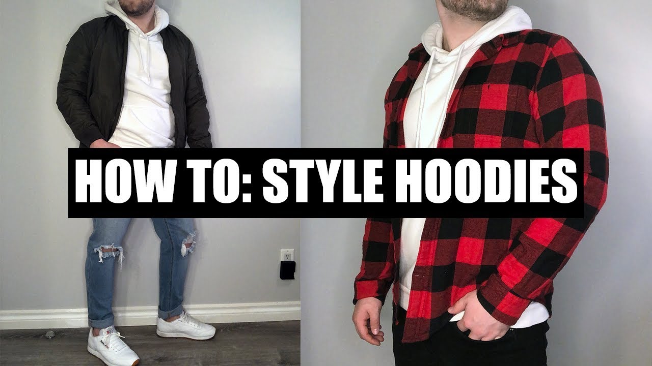 How To Wear A White Hoodie Guys - 5 Ways To Wear A White Hoodie - YouTube