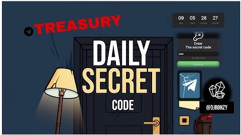 Treasury airdrop daily secret code 16 April THE END