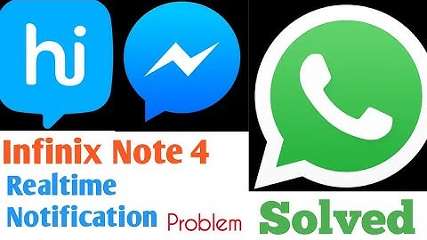 Infinix Realtime Notification Problem