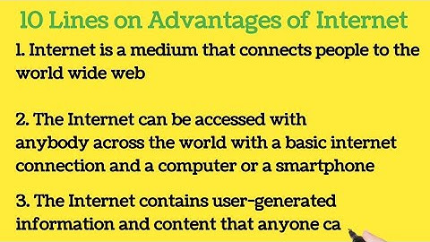 10 Lines on Advantages of Internet for Students and Children in English