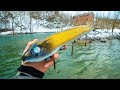 Winter Fishing HUGE BAITS For GIANT MUSKIE! My BIGGEST Yet?! (river monster)