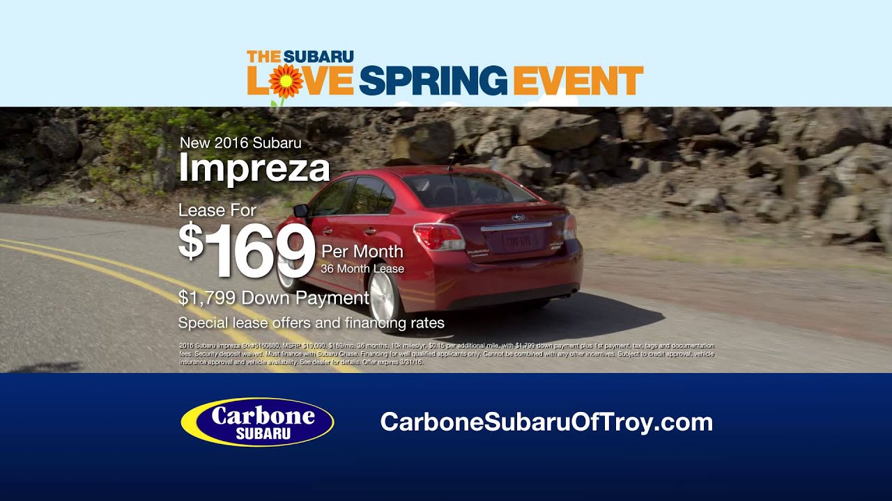 Carbone Subaru of Troy March 2016 YouTube