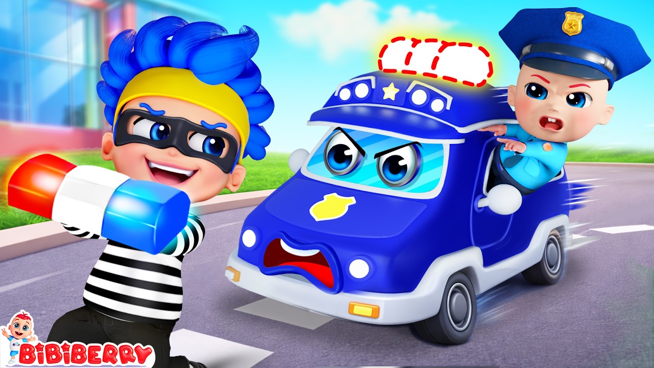 Boo Boo Song | Where Is My Siren | Old MacDonald Had Police Car Song | Bibiberry Nursery Rhymes