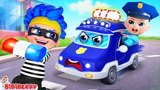 Boo Boo Song | Where Is My Siren | Old MacDonald Had Police Car Song | Bibiberry Nursery Rhymes