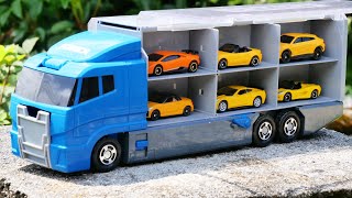 13 Passenger Cars Tomica &amp; Clean Up Convoy in the Very Hot Summer Japanese Garden