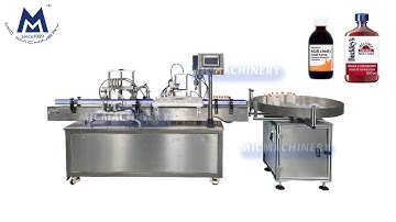 Syrup Filling Capping Machine: how to fill syrup into bottles automatically (30-50BPM)
