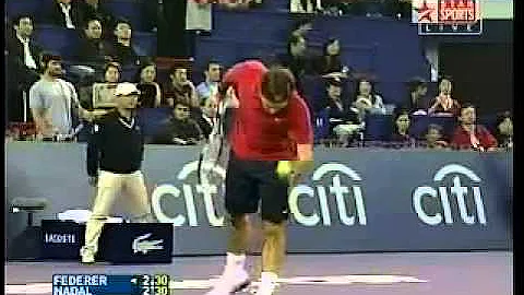 Roger Federer 4 Aces in a row against Nadal - Tennis Masters Cup