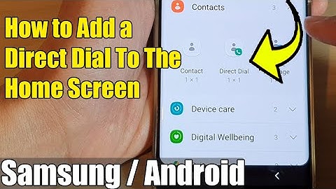 How to Add a DIRECT DIAL To The Home Screen on Samsung / Android 12