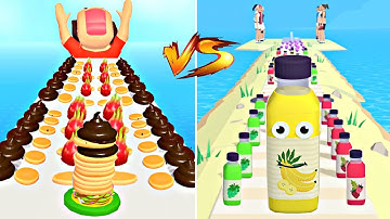 Max Levels PANCAKE RUN vs Juice Run🥞💕: All Levels Gameplay Walkthrough Android, iOS New UPDATE