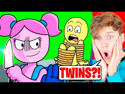 PLAYER Has A TWIN SISTER... CRAZIEST POPPY PLAYTIME ANIMATION EVER! (LANKYBOX REACTION!)