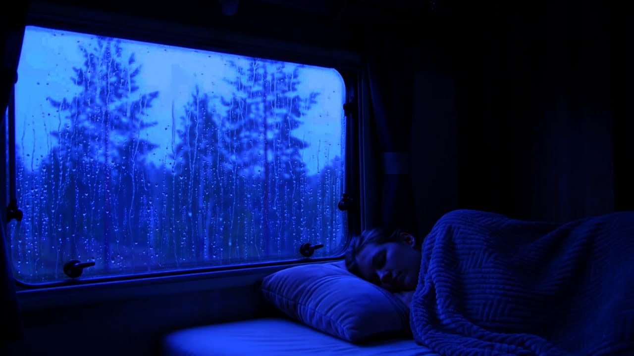 8 Hour Rain Video for Sleep – Gentle Van Rain on Window No Thunder, Only Peaceful Sound