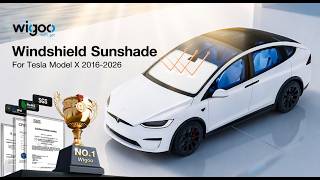 Wigoo Tesla Model X Windshield Sunshade, Install & Fold Guide