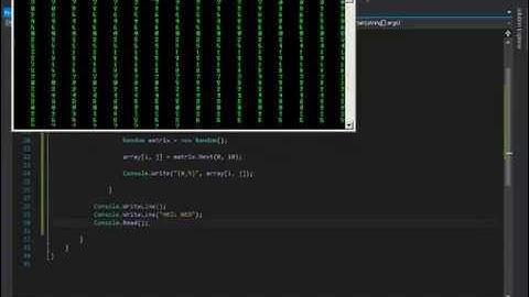 C# make matrix screen