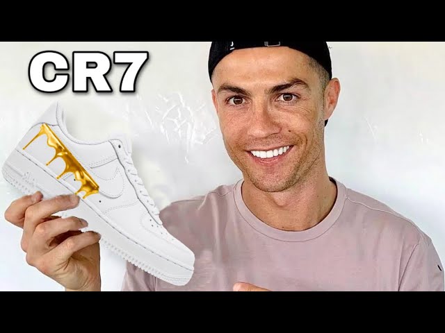 Custom 18K GOLD Air Force 1 For Cristiano Ronaldo!! 🎨👟 